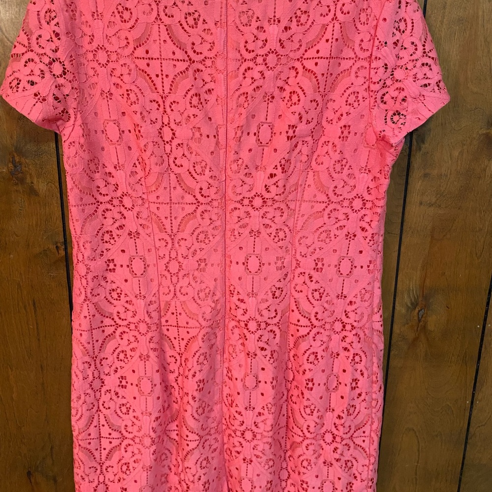 Banana Republic Vibrant Pink Lace Mini Dress - Picture 4 of 4